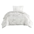 thumbnail image 1 of Jay 2 Piece Twin Comforter Set, Polyester Velvet Deluxe Texture, White- Saltoro Sherpi, 1 of 5