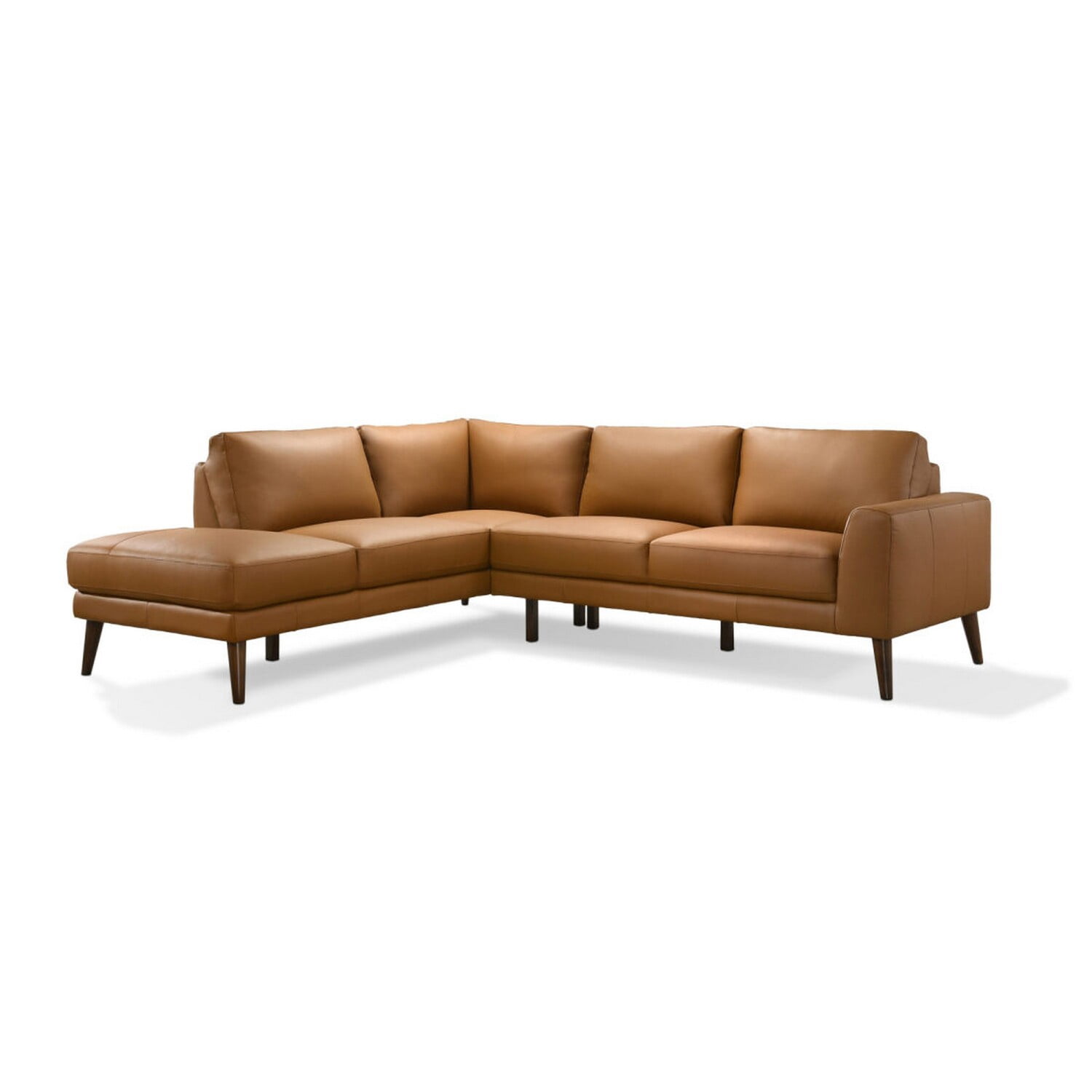 Benjara Jen 100 Inch Modern Sectional Sofa with Left Chaise, Brown ...