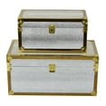 thumbnail image 1 of Jito Decorative Jewelry Box Set of 2, Abstract Pattern, Silver Gold, 1 of 6