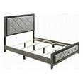 thumbnail image 1 of Joho Queen Bed with Gray Diamond Button Tufted Upholstery- Modern Gray, 1 of 6