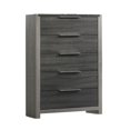 thumbnail image 1 of Benjara BM333903 Joho Tall Dresser Chest - 5 Storage Drawers with Metal Handles - Gray Wood, 1 of 5
