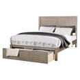 thumbnail image 1 of Benzara Kali Wood California King Size Platform Bed in Light Tan Brown, 1 of 5