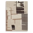 thumbnail image 1 of Keny 5 x 7 Medium Area Rug, Beige Global Inspired Abstract Pattern, 1 of 3