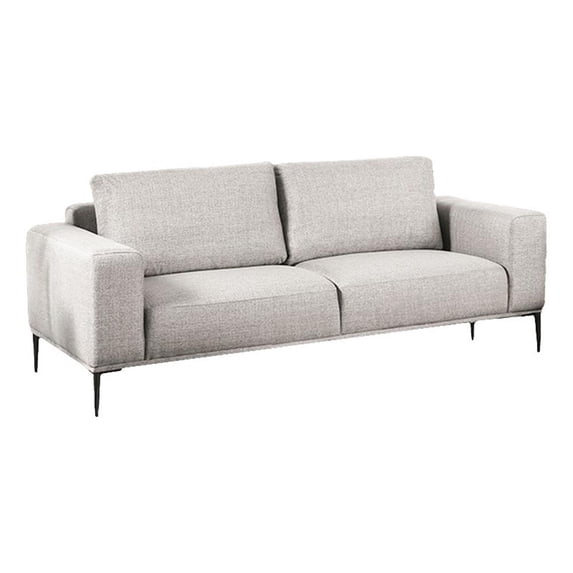 Kevin Sofa, Gray Chenille, Modern Track Arms, Solid Wood, 82 Inch