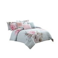 thumbnail image 1 of Benjara King Size 7 Piece Fabric Comforter Set with Floral Prints, Multicolor, 1 of 4