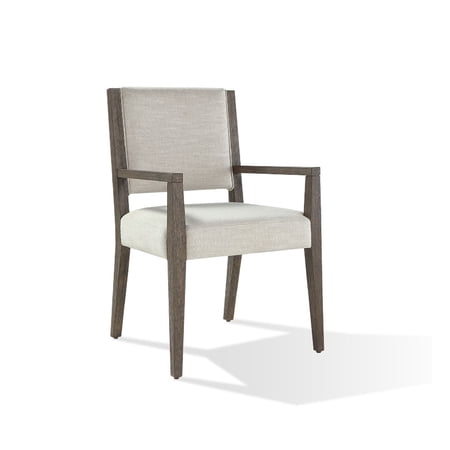 Lan 23 Inch Rubberwood Armchair, Upholstered Seat and Back, 2 Set, Brown- Saltoro Sherpi