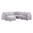 thumbnail image 1 of Lane L Shaped Sectional Sofa- Ottoman- 3 Pillows- Light Gray- 95 Inch, 1 of 5