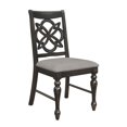 thumbnail image 1 of Benjara Lauren 25 Inch Dining Side Chair Set of 2, Cushioned Gray Fabric Seats, 1 of 5