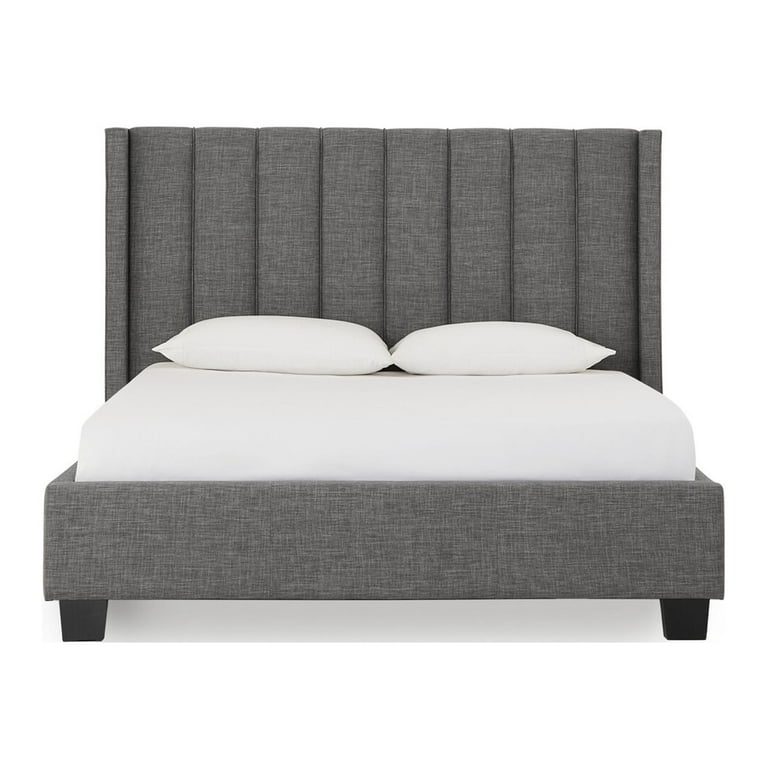 babaraページ Benzara Faux Leather Upholstered Full size Bed With tufted