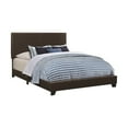 thumbnail image 1 of Leather Upholstered Full Size Platform Bed, Brown, 1 of 1