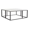 thumbnail image 1 of Benjara Lify Cocktail Coffee Table-Modern 39" Square White Marble Top-Black Base, 1 of 5