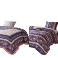 thumbnail image 1 of Loir 2 Piece Twin Quilt Set with Floral Print, Multicolor- Saltoro Sherpi, 1 of 5