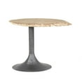 thumbnail image 1 of Lume Side End Table with Metal Trumpet Base, Gray Washed Live Edge Top, 1 of 5