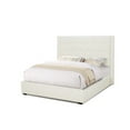 thumbnail image 1 of Lyn King Size Platform Bed, Wingback Headboard, Ivory Teddy Upholstery, 1 of 2