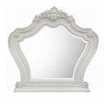 thumbnail image 1 of Maver Dresser Mirror, 46x48, Beveled Edges, White Ornate Carved Wood, 1 of 5
