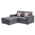 thumbnail image 1 of Meg 67 Inch 2 Seater Left Sectional Loveseat Reversible Chaise Gray, 1 of 9