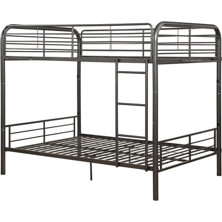Metal Full/Full Bunk Bed, Dark Brown