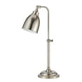 thumbnail image 1 of Metal Round 25" Table Lamp with Adjustable Pole, Silver, 1 of 5