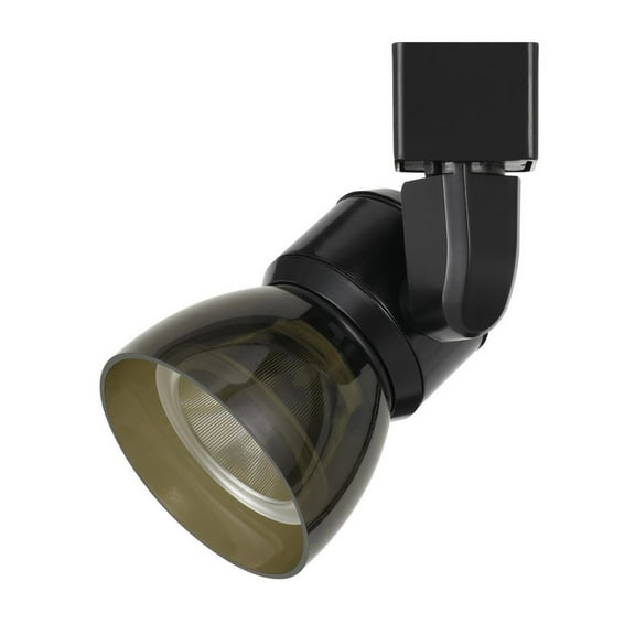 Metal and Clear Polycarbonate LED Track Fixture, Black and Gray