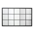thumbnail image 1 of Benjara Mirror with Sleek Grid Design Metal Frame, Black, 1 of 5