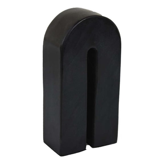 Benjara Modern Decorative Arch Sculpture in Matte Black Solid Marble- 8 Inch