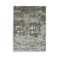 thumbnail image 1 of Benjara Monty 5 x 7 Area Rug, Abstract Pattern, Gray, Ivory Polyester, Cotton Back, 1 of 5
