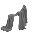 thumbnail image 1 of Nick 50 x 70 Soft Throw Blanket, Acrylic Knit, Pom Pom Accents, Stone Gray- Saltoro Sherpi, 1 of 5