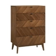 thumbnail image 1 of Nova Rem 47 Inch Tall Dresser, 5 Drawers, Metal Bar Handles, Angled Legs, 1 of 5