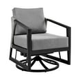 thumbnail image 1 of Nyla 28 Inch Patio Swivel Lounge Chair Wicker Back Black Aluminum Frame, 1 of 9