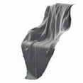 thumbnail image 1 of Benjara Nyx Queen Size Ultra Soft Cotton Thermal Blanket, Textured, Charcoal Gray, 1 of 5