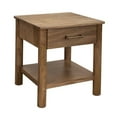 thumbnail image 1 of Benjara Olum 26 Inch Chairside Table, Drawer, Lower Shelf, Square Top, Wood, Brown, 1 of 5