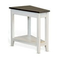 thumbnail image 1 of Orso Chairside Table, Shelf, 24 Inch Angled Brown Top, White Mahogany, 1 of 5