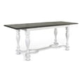thumbnail image 1 of Orso Counter Height Narrow Dining Table-White-Brown Wood-84 Inch, 1 of 6