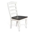 thumbnail image 1 of Orso Dining Chair, Ladderback Design, White and Dark Brown Mindi Wood, 1 of 6