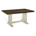thumbnail image 1 of Orso Dining Table-60 Inch Rectangular Plank Top-Off White and Brown, 1 of 7