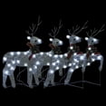 thumbnail image 1 of Outdoor 4 Reindeer Christmas Decor, 80 Cool White LEDs, Silver Metal, 1 of 9