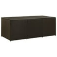 thumbnail image 1 of Outdoor Storage Box, Brown Rattan, 71 Inch Powder Coated Steel Frame, 1 of 6