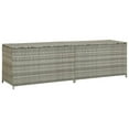 thumbnail image 1 of Outdoor Storage Cabinet, 79 Inch Light Gray Poly Rattan and Metal, 1 of 6