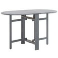 thumbnail image 1 of Oval Outdoor Dining Table, Foldable Design, 48 Inch, Gray Acacia Wood, 1 of 9