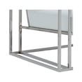 thumbnail image 1 of Benjara Padded Backrest Lounge Chair with Leatherette Strap Arms, White and Silver, 1 of 3