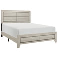 thumbnail image 1 of Quin California King Bed- Faux Wood Grains- Defined Accent Lines- Brown, 1 of 6