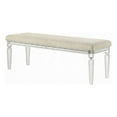 thumbnail image 1 of Rara Bench - Beige Padded Seat - 54 Inch Clear Tapered Acrylic Legs, 1 of 5