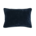 thumbnail image 1 of Benjara Rectangular Fabric Throw Pillow with Solid Color and Piped Edges, Navy Blue, 1 of 3
