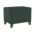 thumbnail image 1 of Benzara Rectangular Fabric Upholstered Wooden Ottoman with Lift Top Storage, Brown-Color:Green, 1 of 2
