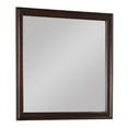 thumbnail image 1 of Benjara Rectangular Molded Wooden Frame Dresser Top Mirror, Cherry Brown and Silver, 1 of 5