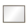 thumbnail image 1 of Rectangular Wooden Frame Mirror with Gold Trim, Espresso Brown, 1 of 6