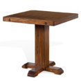 thumbnail image 1 of Reggie Bar Table, Adjustable Pedestal Base, 36 Inch Square Top, Brown, 1 of 5