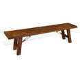 thumbnail image 1 of Reggie Bench, 72 Inch Brown Mahogany Wood, Metal Turnbuckle Accents, 1 of 6