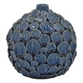 thumbnail image 1 of Benjara Remus Accent Vase with Raised Pebble Pattern- Glazed Blue Ceramic, 1 of 6