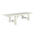 thumbnail image 1 of Rena Dining Table, 2 Extension Leaf, 86-122 Inch White Mahogany Wood, 1 of 7